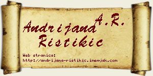 Andrijana Ristikić vizit kartica